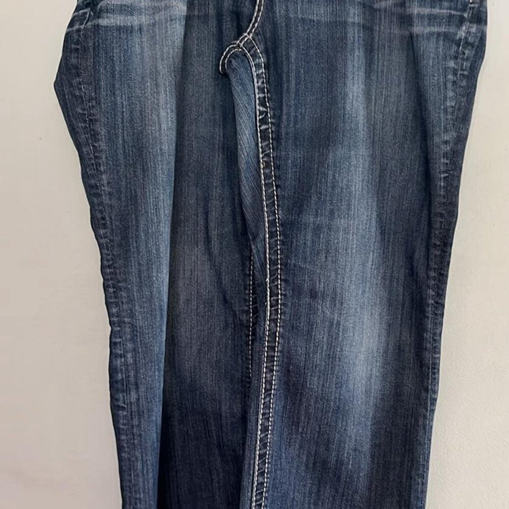 7Seven Embellished Distressed Sz 18 Jeans BoHo Festival Hipster Grunge Rodeo Re